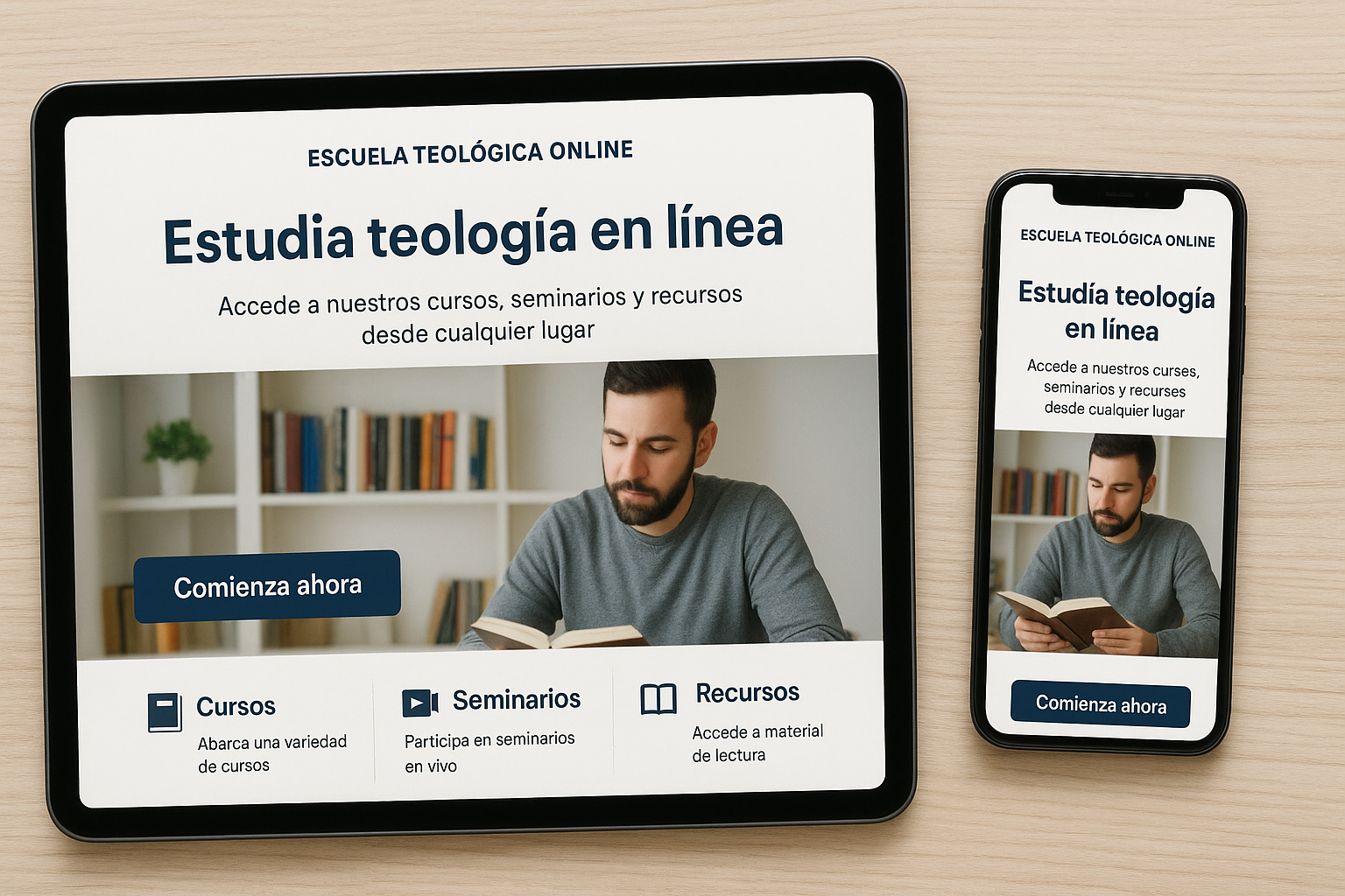 Plataforma de estudio en diversos dispositivos